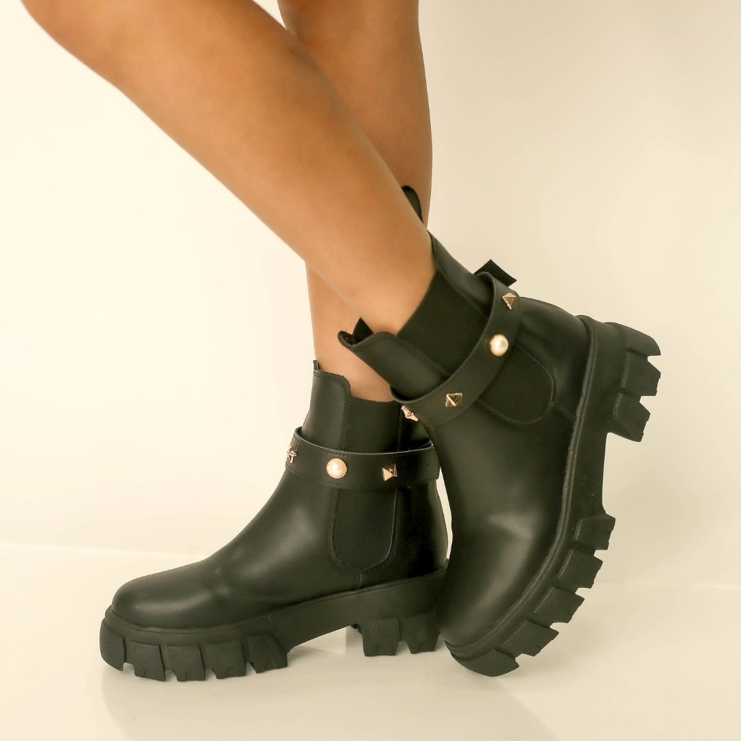 Botín Chunky Negro
