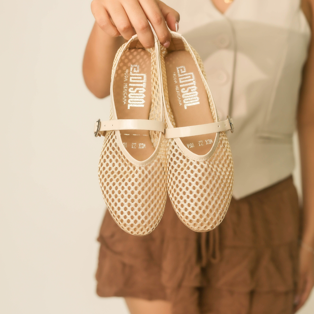 BALERINAS MESH BEIGE