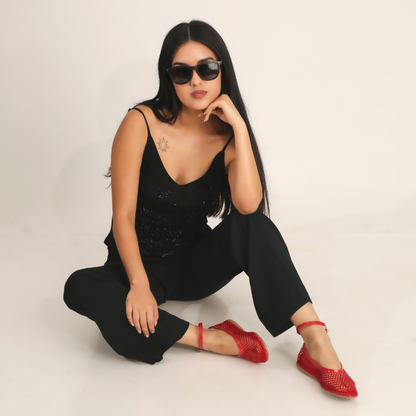 BALERINAS MESH ROJO